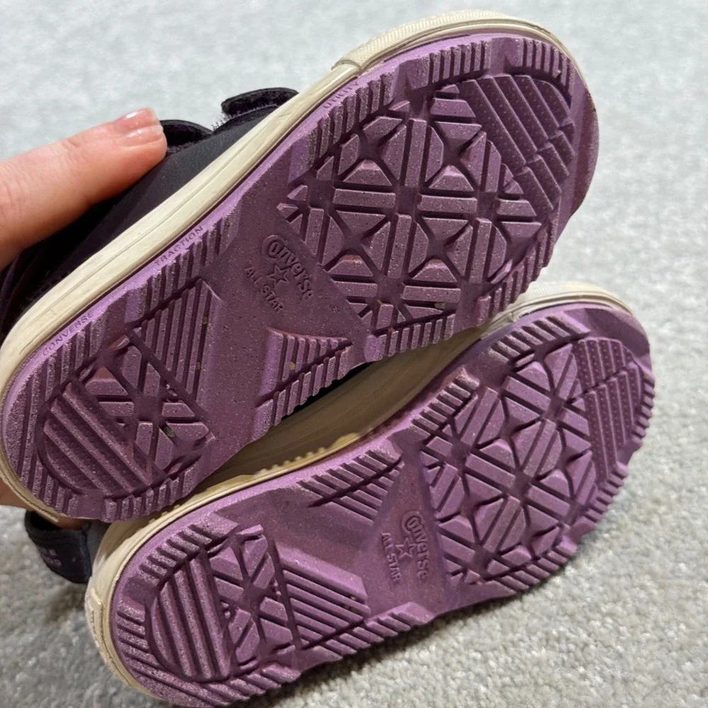 Converse Chuck Taylor All Star‎ Berkshire Sneaker Boot  Purple Leather Toddler 7